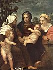 Catherine Canvas Paintings - Madonna and Child with Sts Catherine